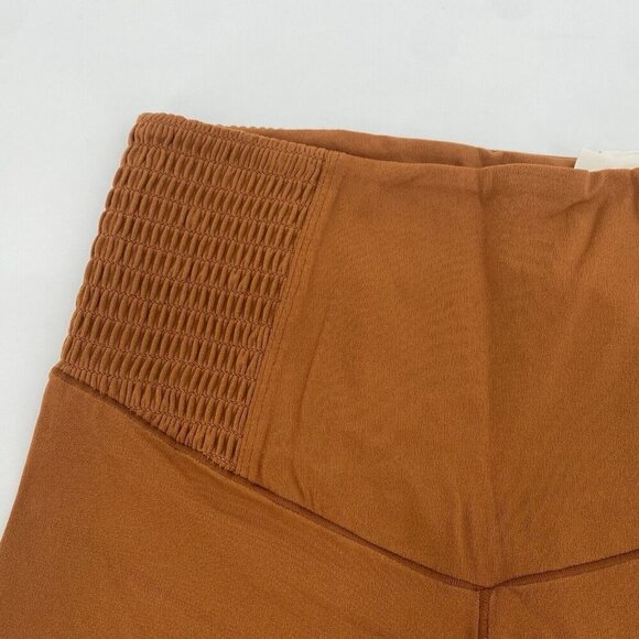 Aerie Offline Leggings Size M Real Me 7/8 Hi Rise Smocked Waist Rust - Picture 4 of 12